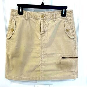 Eddie Bauer Tan Corduroy Utility Skirt Women’s Size 6